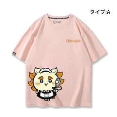 可愛いキャラ ゆるかわ トップス スイーツ店 ユニセックス 半袖Ｔシャツ
