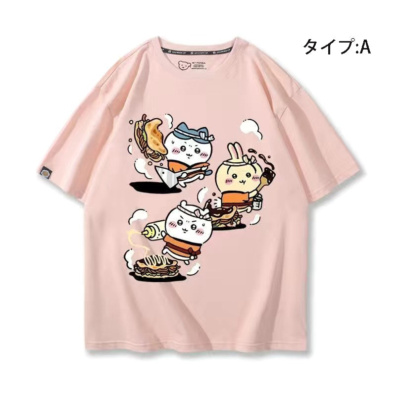 可愛いキャラ ゆるかわ トップス シェフ ユニセックス 半袖Ｔシャツ