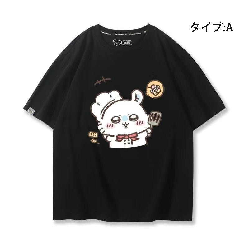 可愛いキャラ ゆるかわ トップス シェフ ユニセックス 半袖Ｔシャツ