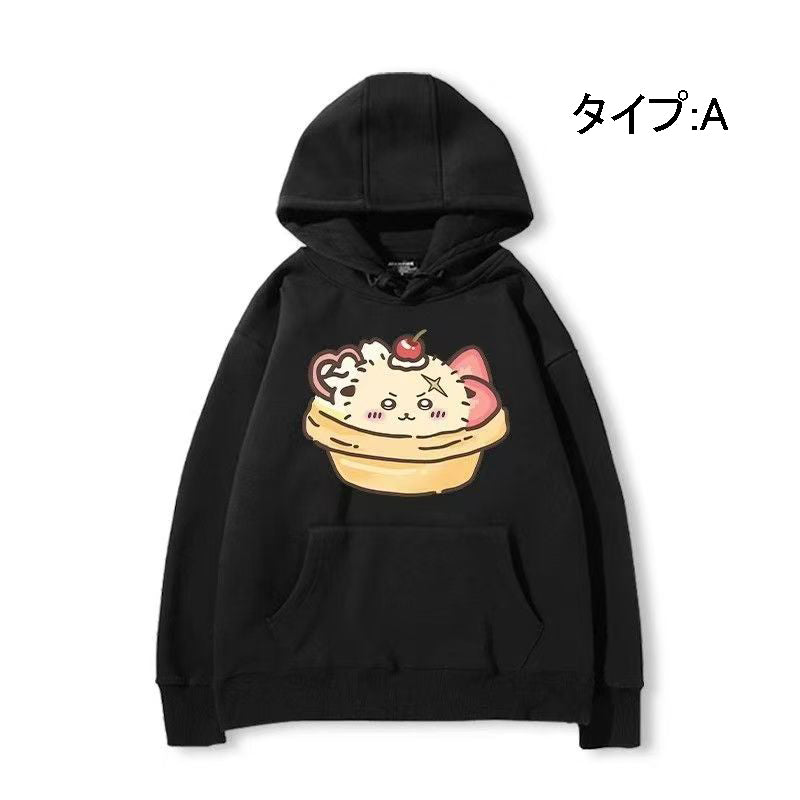 可愛いキャラ ゆるかわ トップス 甘党 ユニセックス 長袖 パーカー