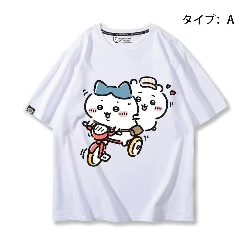 可愛いキャラ ゆるかわ トップス 楽しい時間 ユニセックス 半袖Ｔシャツ