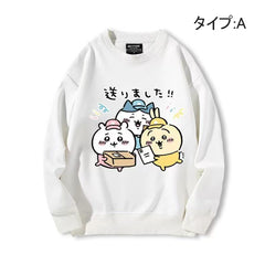 可愛いキャラ ゆるかわ トップス 楽しいチーム ユニセックス 長袖 スウェット