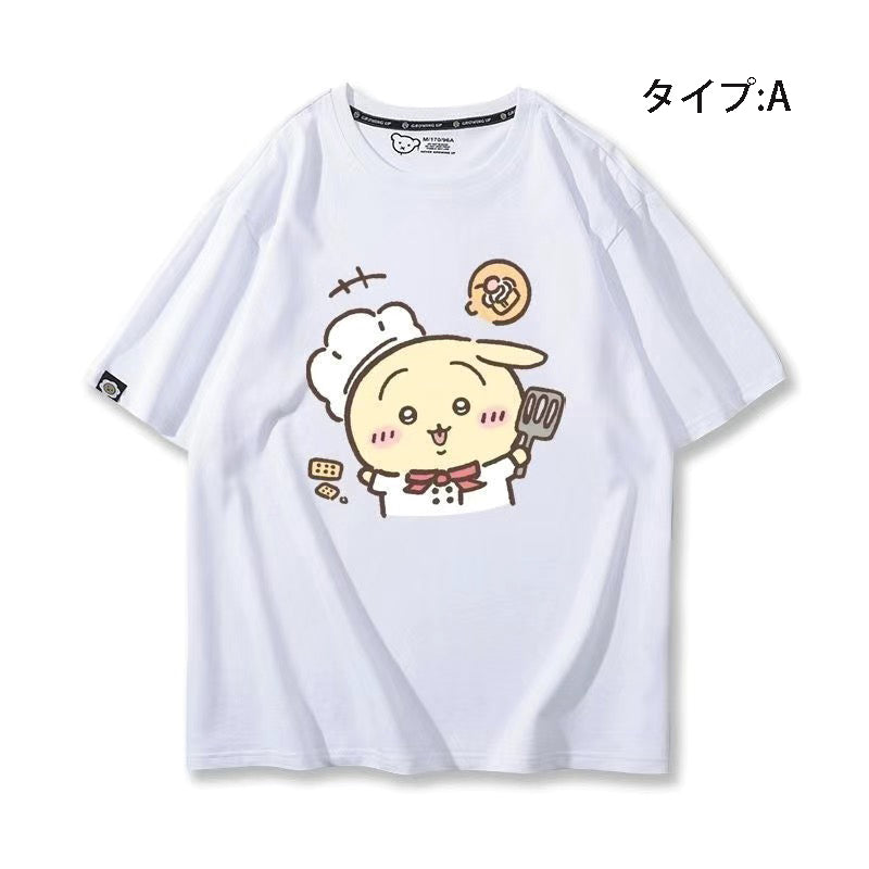 可愛いキャラ ゆるかわ トップス 料理人 ユニセックス 半袖Ｔシャツ