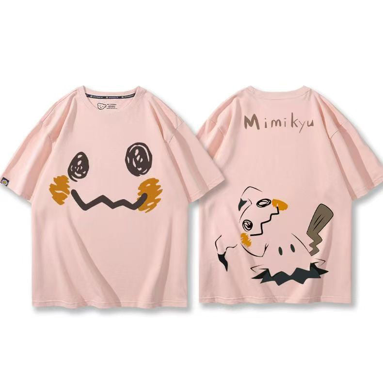 キャラクター 可愛い トップス ミッキュ ユニセックス 半袖Ｔシャツ