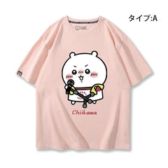 可愛いキャラ ゆるかわ トップス グループ ユニセックス 半袖Ｔシャツ