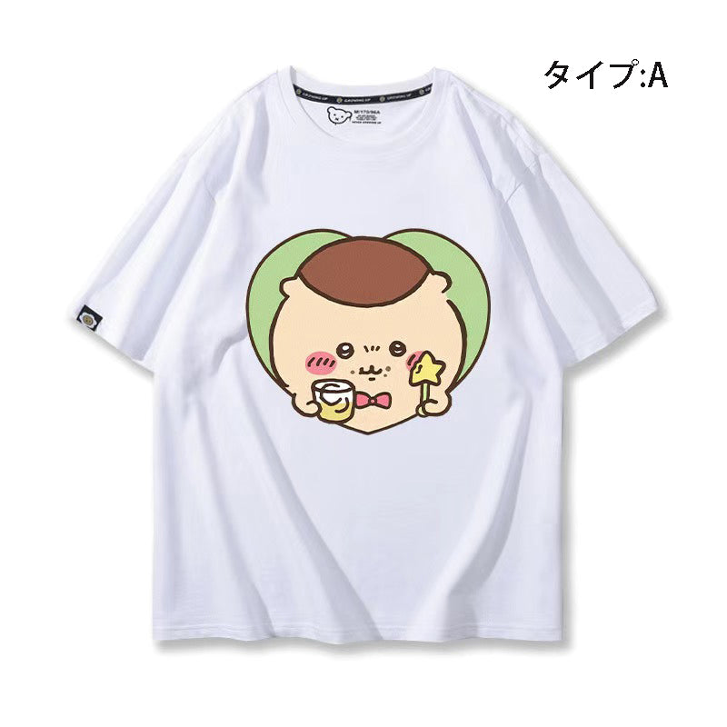 可愛いキャラ ゆるかわ トップス スナック ユニセックス 半袖Ｔシャツ