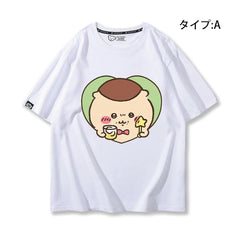 可愛いキャラ ゆるかわ トップス スナック ユニセックス 半袖Ｔシャツ