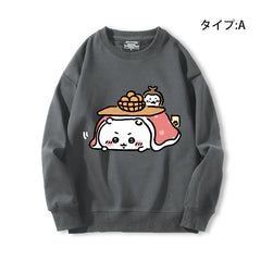 可愛いキャラ ゆるかわ トップス 寒冷な天気 ユニセックス 長袖 スウェット