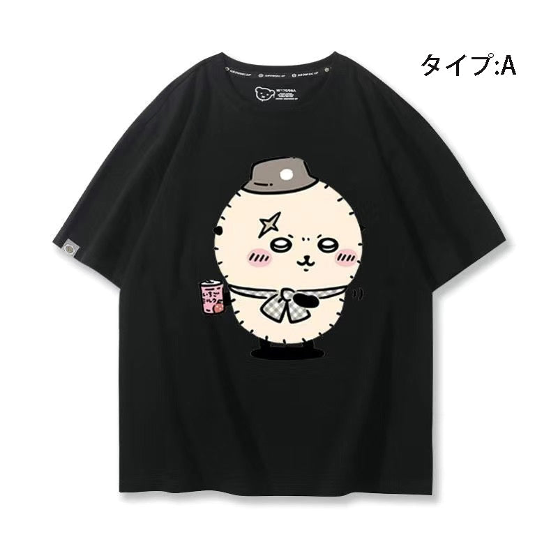 可愛いキャラ ゆるかわ トップス 旅行 ユニセックス 半袖Ｔシャツ