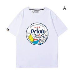 ビールモチーフ グラフィック トップス ビール大好き ユニセックス 半袖Ｔシャツ