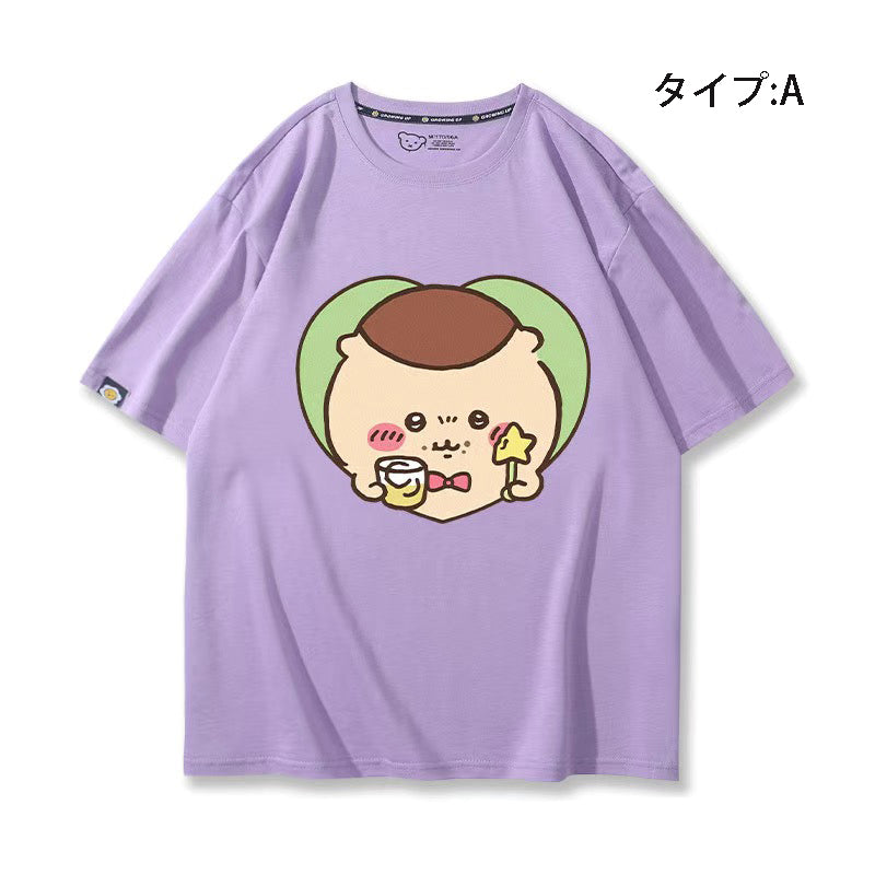 可愛いキャラ ゆるかわ トップス スナック ユニセックス 半袖Ｔシャツ