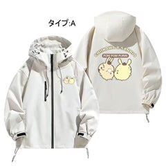 可愛いキャラ ゆるかわ ジャケット ロールプレイ 防風 防寒 ユニセックス プリント カジュアル アウター