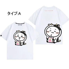 可愛いキャラ ゆるかわ トップス 牛乳 ユニセックス 半袖Ｔシャツ