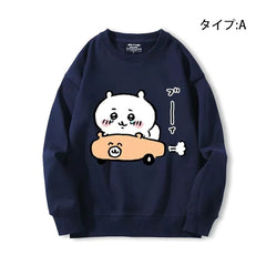 可愛いキャラ ゆるかわ トップス 忙しい一日 ユニセックス 長袖 スウェット
