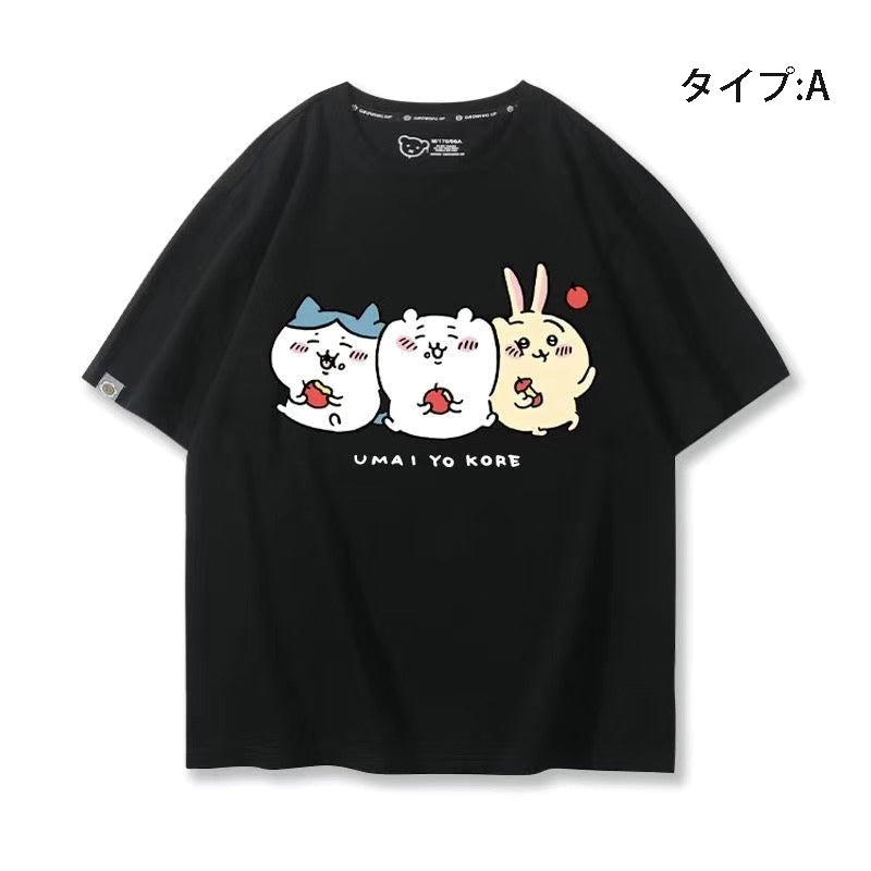 可愛いキャラ ゆるかわ トップス ゆったりとした生活 ユニセックス 半袖Ｔシャツ