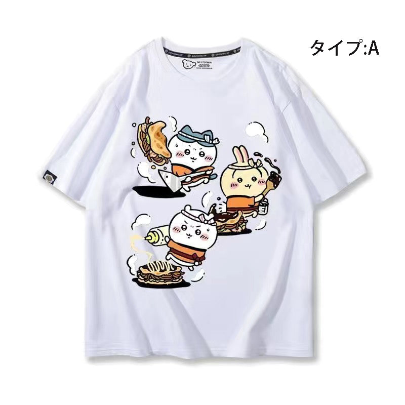 可愛いキャラ ゆるかわ トップス シェフ ユニセックス 半袖Ｔシャツ