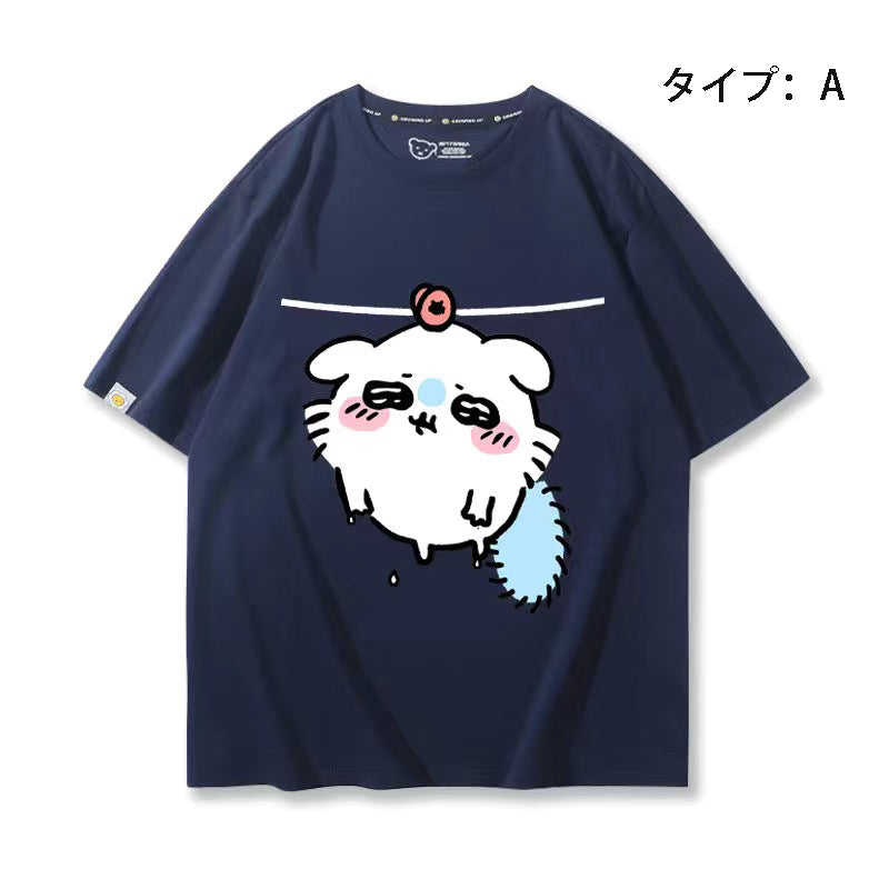 可愛いキャラ ゆるかわ トップス 洗濯 ユニセックス 半袖Ｔシャツ