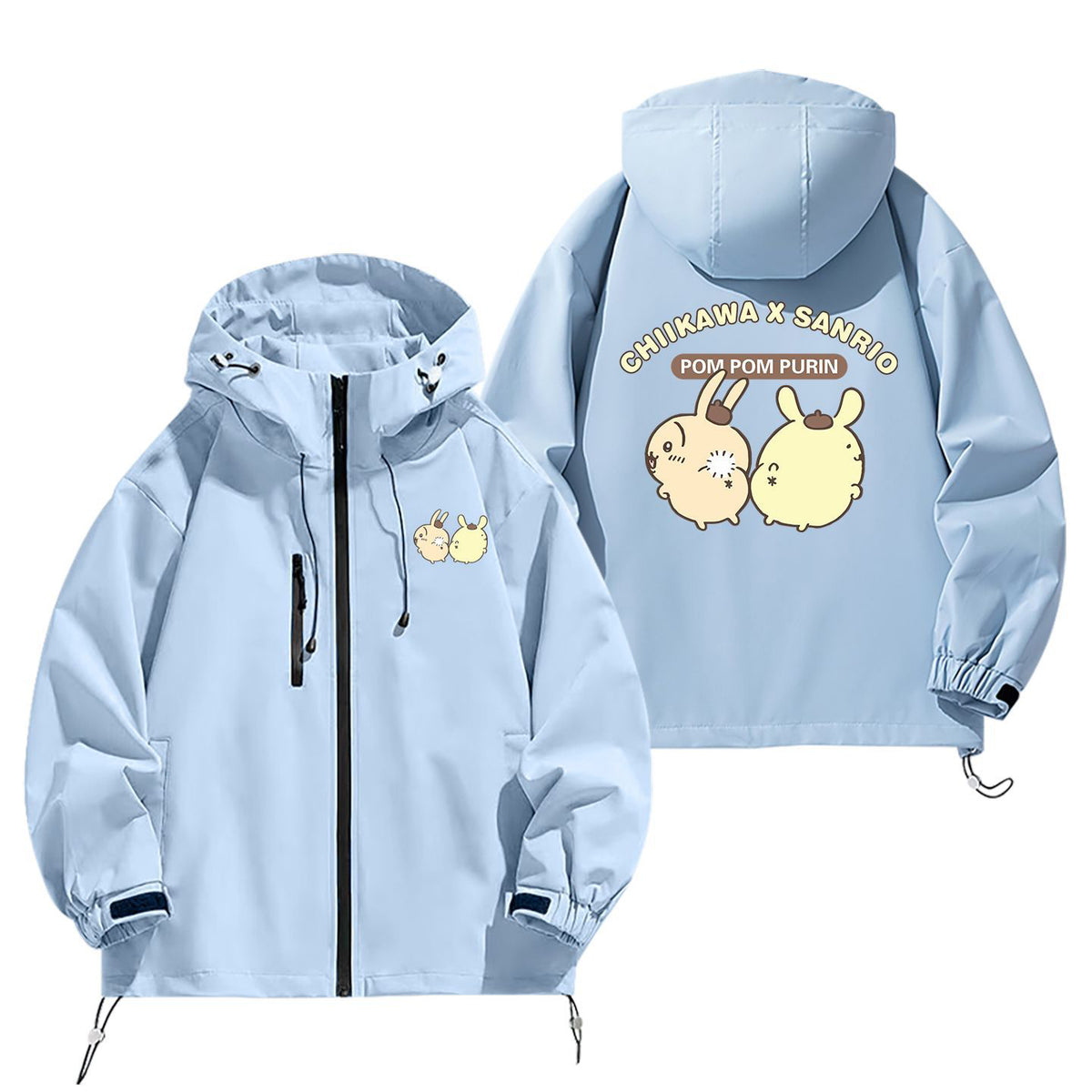 可愛いキャラ ゆるかわ ジャケット ロールプレイ 防風 防寒 ユニセックス プリント カジュアル アウター