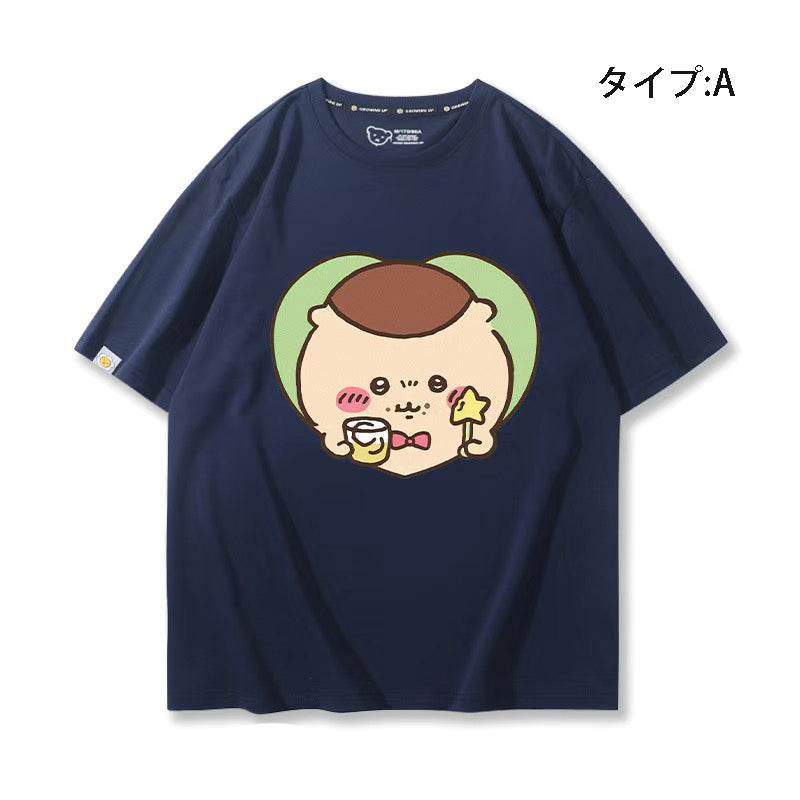 可愛いキャラ ゆるかわ トップス スナック ユニセックス 半袖Ｔシャツ