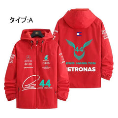 バイカースタイル アウター カーナンバー 44 メンズ 防風 防寒 レーシングジャケット