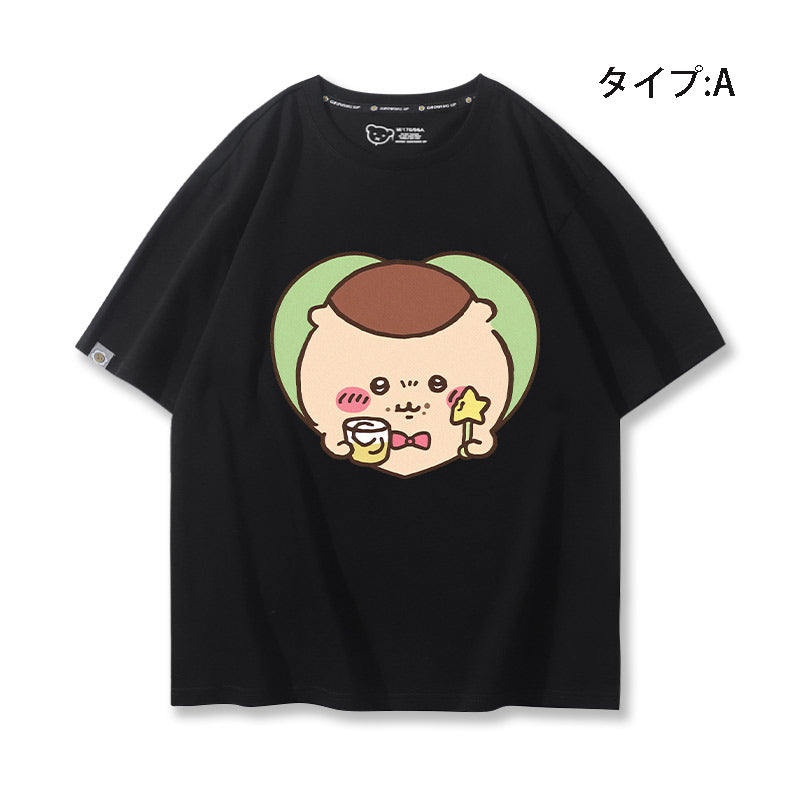 可愛いキャラ ゆるかわ トップス スナック ユニセックス 半袖Ｔシャツ