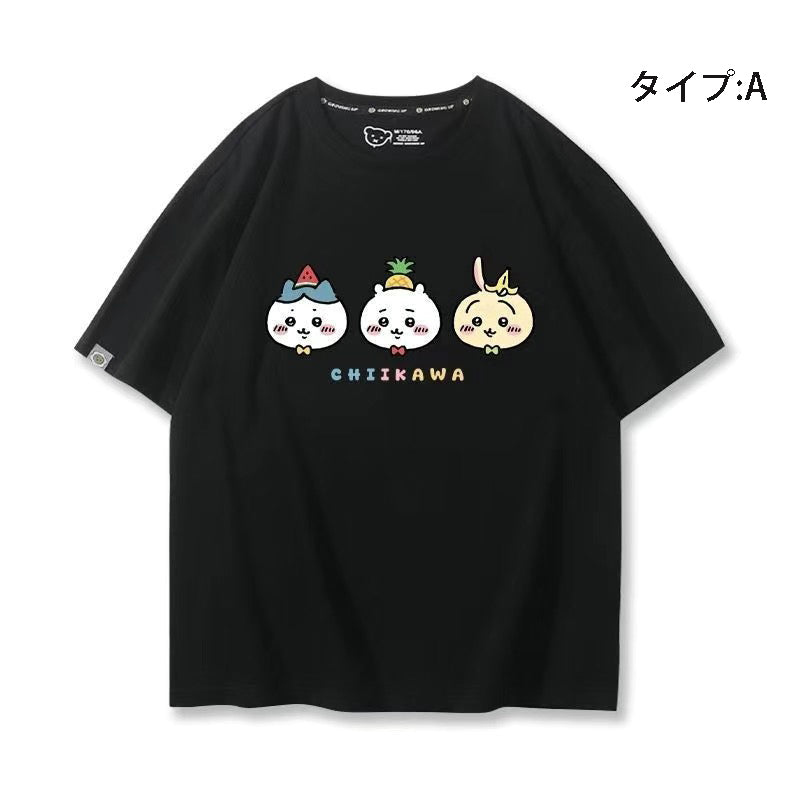 可愛いキャラ ゆるかわトップス 果物 ユニセックス 半袖Ｔシャツ