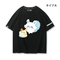 可愛いキャラ ゆるかわ トップス ケーキ ユニセックス 半袖Ｔシャツ