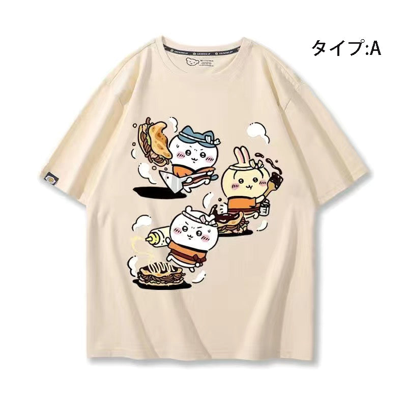 可愛いキャラ ゆるかわ トップス シェフ ユニセックス 半袖Ｔシャツ