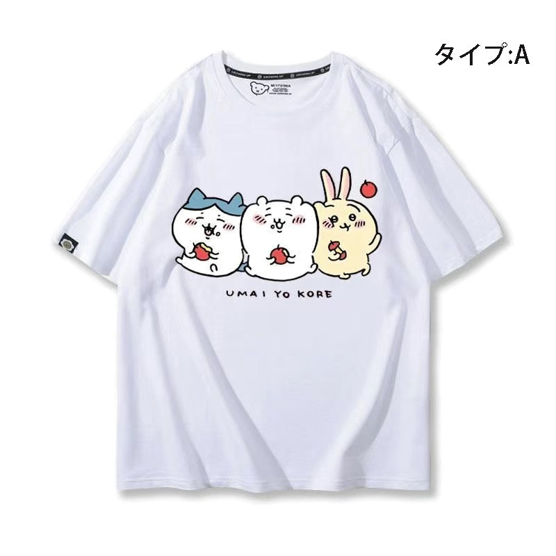 可愛いキャラ ゆるかわ トップス ゆったりとした生活 ユニセックス 半袖Ｔシャツ