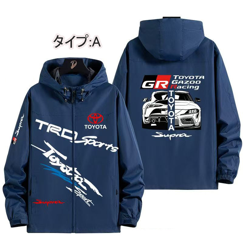 バイカースタイル アウター  スポーツカー系デザイン メンズ 防風 防寒 レーシングジャケット