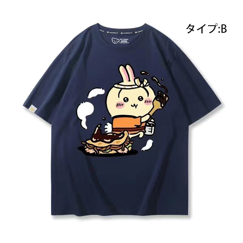 可愛いキャラ ゆるかわ トップス シェフ ユニセックス 半袖Ｔシャツ