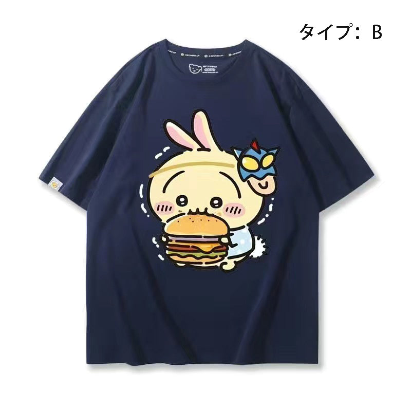 可愛いキャラ ゆるかわ トップス 楽しい時間 ユニセックス 半袖Ｔシャツ