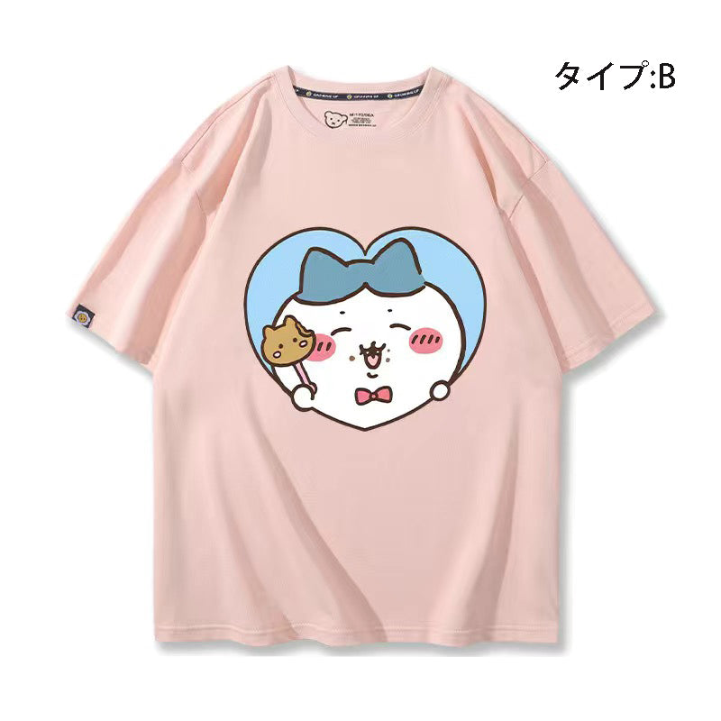 可愛いキャラ ゆるかわ トップス 美味しい料理 ユニセックス 半袖Ｔシャツ