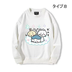 可愛いキャラ ゆるかわ トップス 楽しいチーム ユニセックス 長袖 スウェット