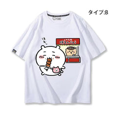 可愛いキャラ ゆるかわ トップス 焼きまんじゅう ユニセックス 半袖Ｔシャツ