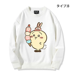 可愛いキャラ ゆるかわ トップス 遠足 ユニセックス 長袖 スウェット