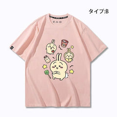 可愛いキャラ ゆるかわトップス 笑える日常 ユニセックス 半袖Ｔシャツ