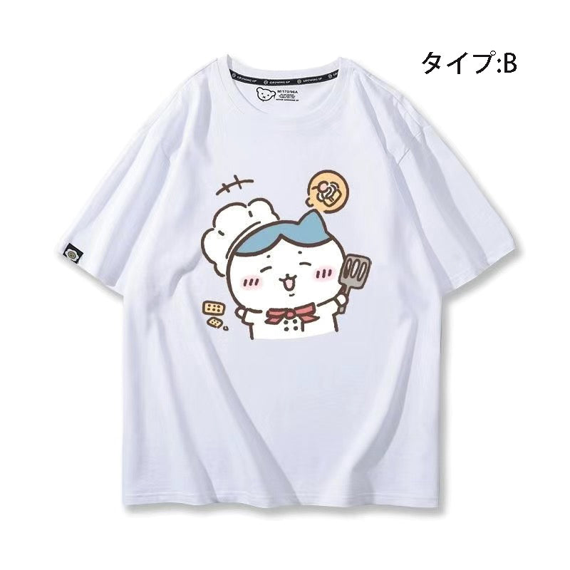 可愛いキャラ ゆるかわ トップス 料理人 ユニセックス 半袖Ｔシャツ