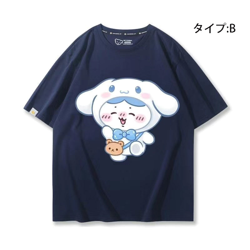 キャラクター 可愛い トップス 遠足 ユニセックス 半袖Ｔシャツ