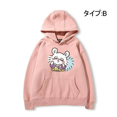 可愛いキャラ ゆるかわ トップス 仲の良い友達 ユニセックス 長袖 パーカー