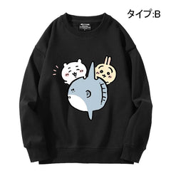 可愛いキャラ ゆるかわ トップス マンボウ ユニセックス 長袖 スウェット