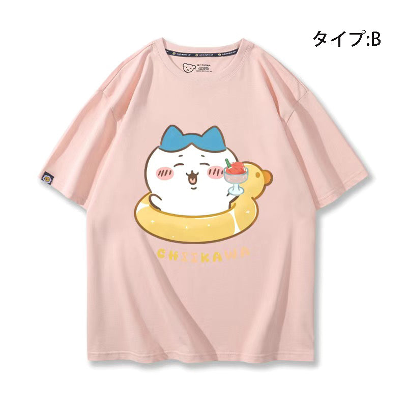 可愛いキャラ ゆるかわ トップス 水泳 ユニセックス 半袖Ｔシャツ