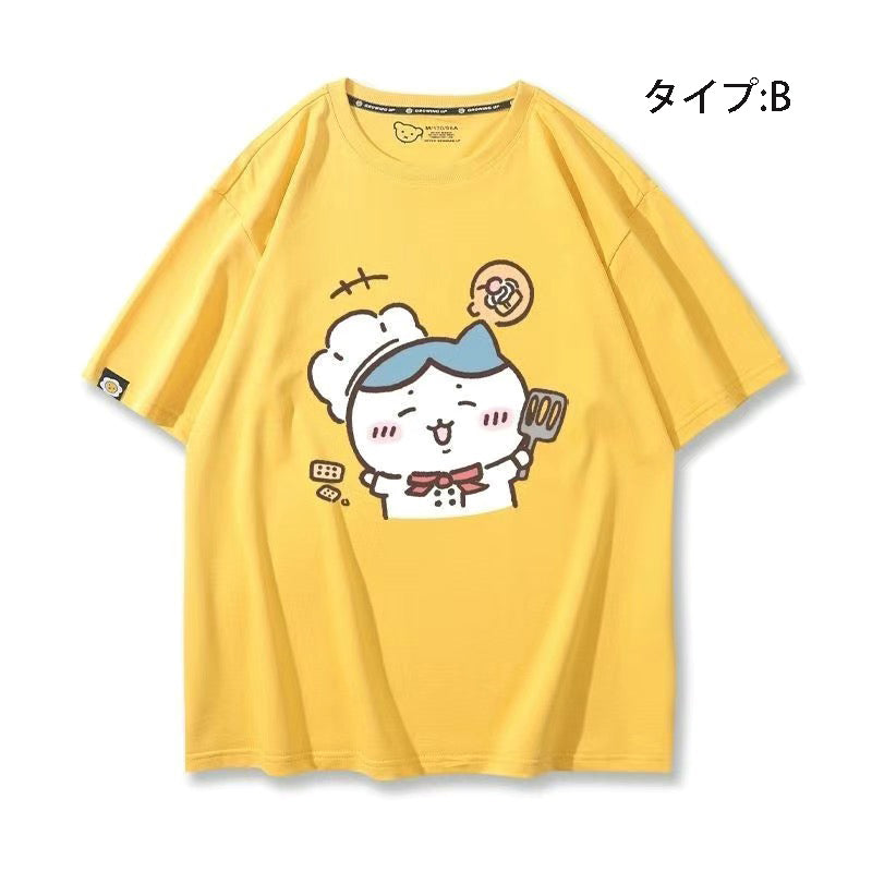 可愛いキャラ ゆるかわ トップス 料理人 ユニセックス 半袖Ｔシャツ