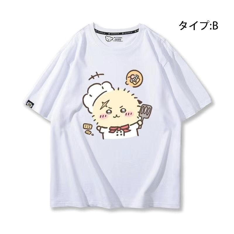 可愛いキャラ ゆるかわ トップス シェフ ユニセックス 半袖Ｔシャツ