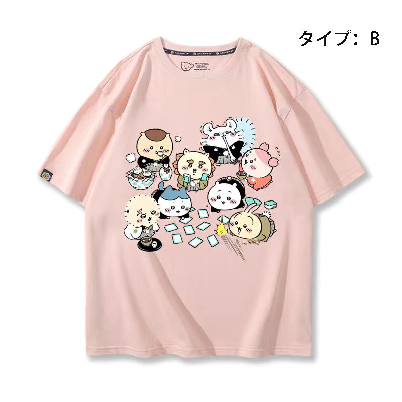 可愛いキャラ ゆるかわ トップス 日常 ユニセックス 半袖Ｔシャツ