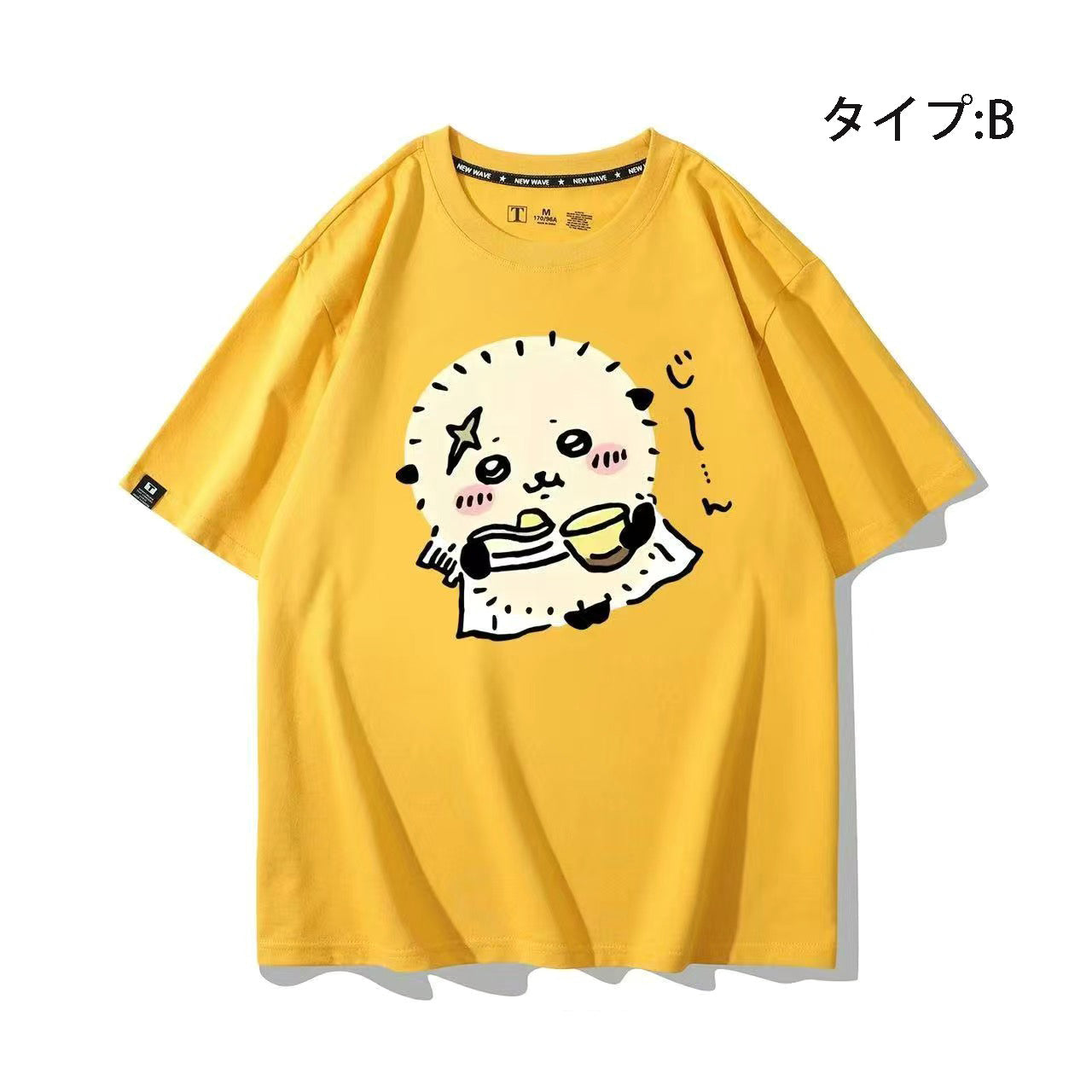 可愛いキャラ ゆるかわ トップス 食いしん坊の日常 ユニセックス 半袖Ｔシャツ