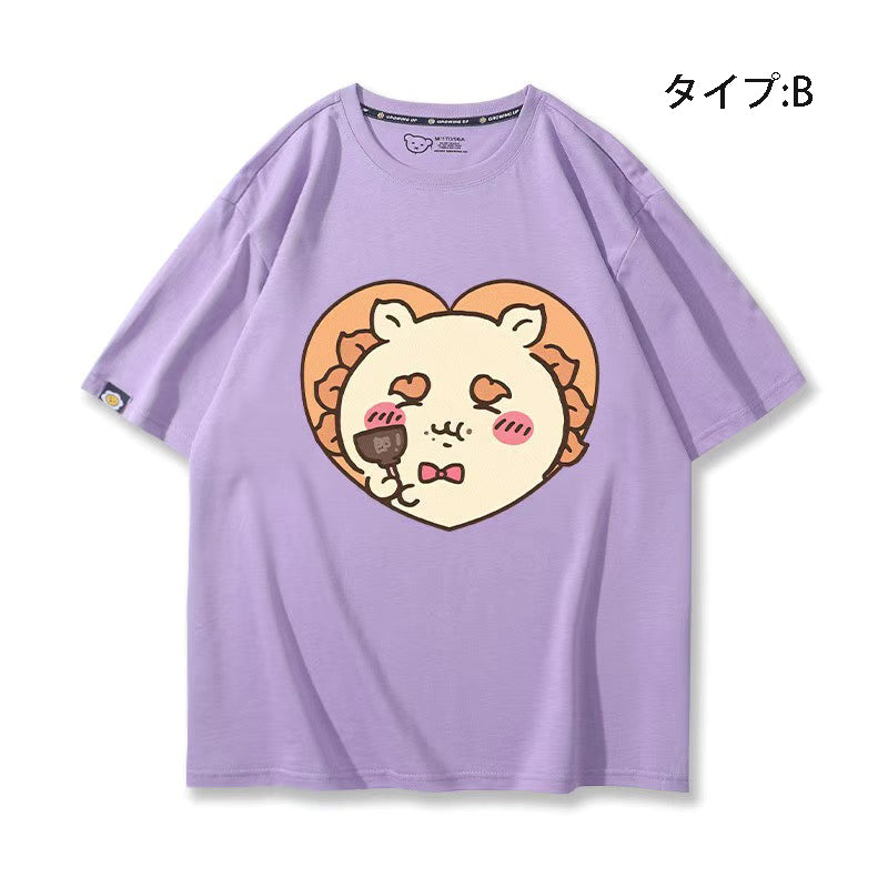 可愛いキャラ ゆるかわ トップス スナック ユニセックス 半袖Ｔシャツ