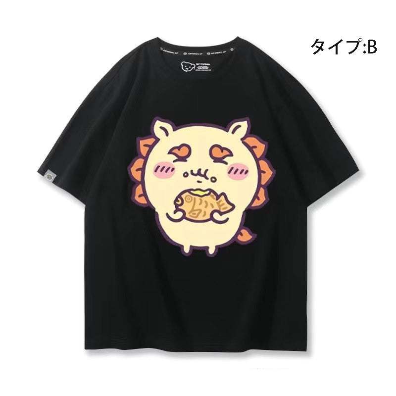 可愛いキャラ ゆるかわ トップス おかし ユニセックス 半袖Ｔシャツ