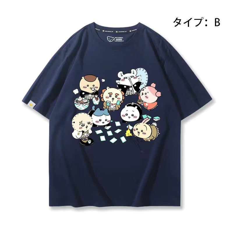 可愛いキャラ ゆるかわ トップス 日常 ユニセックス 半袖Ｔシャツ