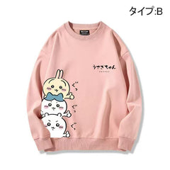可愛いキャラ ゆるかわ トップス 幸せな生活 ユニセックス 長袖 スウェット